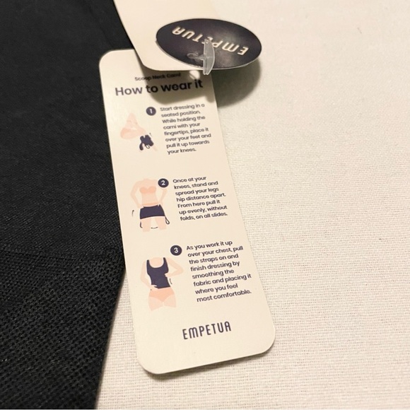 Empetua Shaper Cami Womens Medium Black Compression Adjustable Straps - Picture 4 of 15